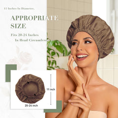 Edoneery long-hair friendly cap fits braids and curls during bathing