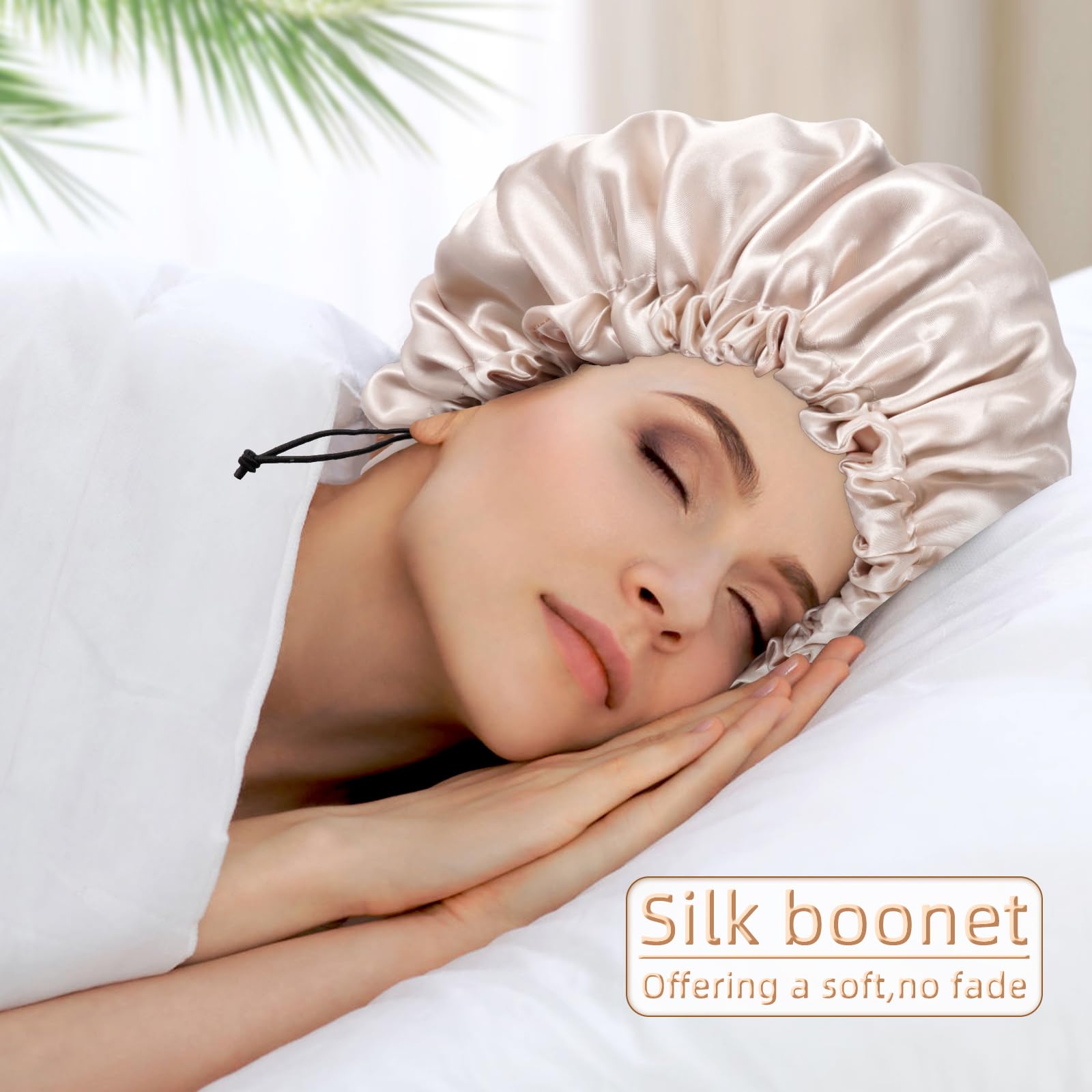 Bonete Edoneery de doble capa, tela suave para cabello.