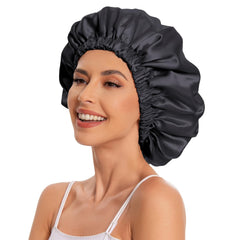 Edoneery satin bonnet fits a 13-inch diameter for most heads.