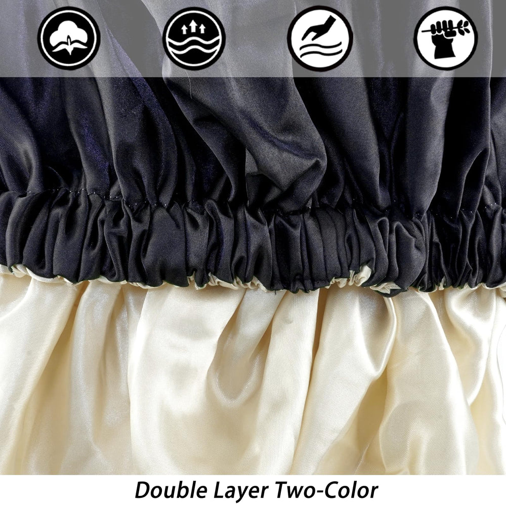 Edoneery satin bonnet is multipurpose for sleep, skincare, and daily chores.