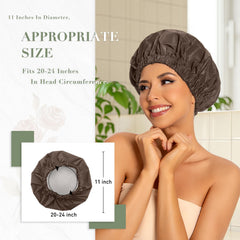 Edoneery travel-friendly shower cap folds compactly for hotel stays