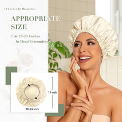 Edoneery shower cap wide diameter protects long hair and braids.