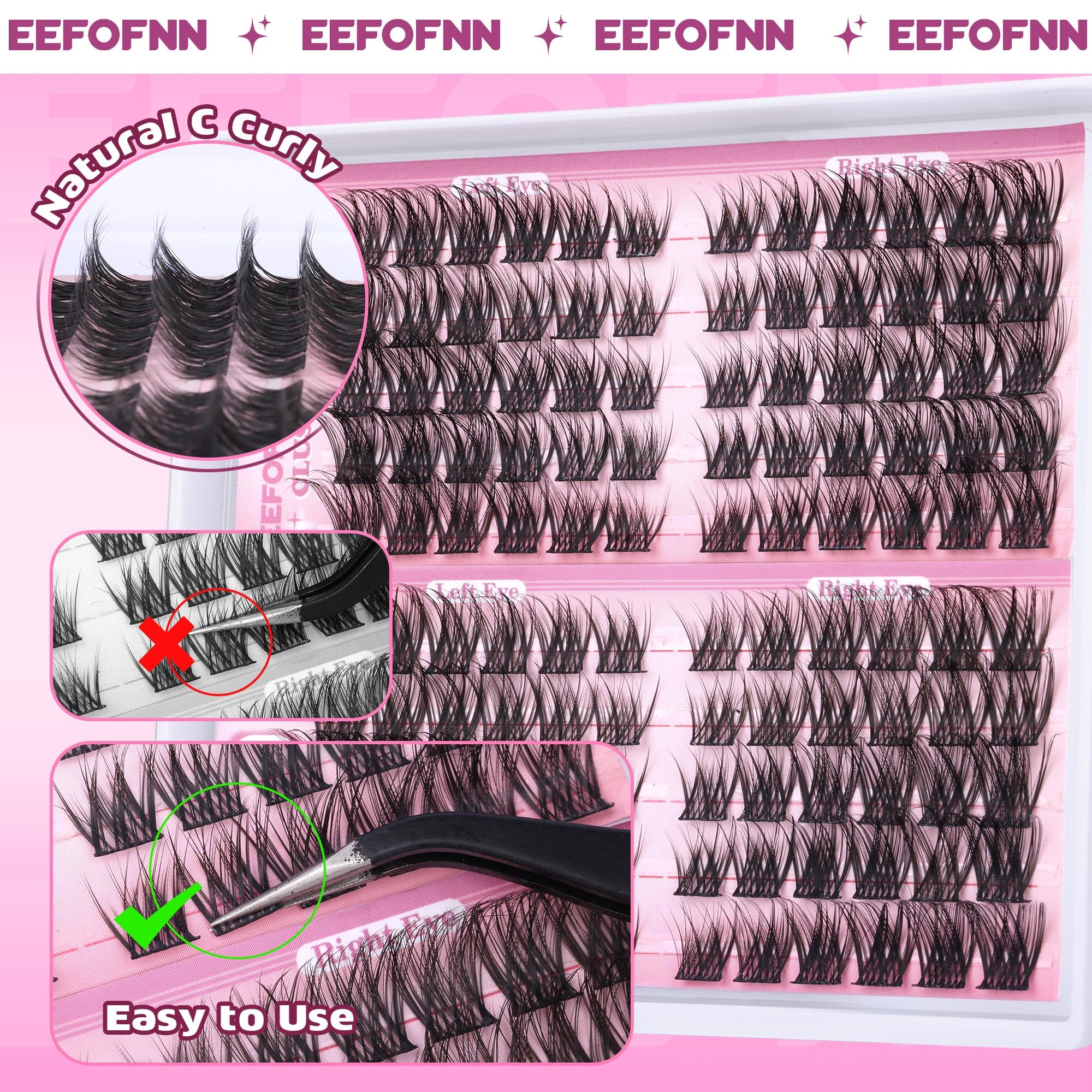 Eefofnn daily use, party glam, and travel-ready lash option