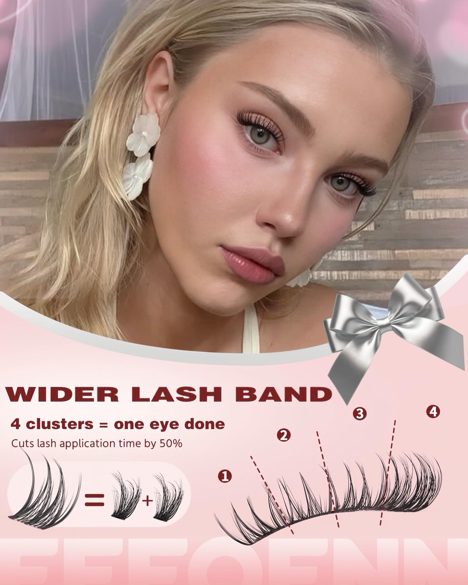 Eefofnn invisible band lashes hide the band for a flawless finish.