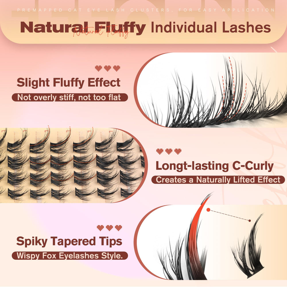 Eefofnn manga lash clusters spider look adds defined lashes for bold evenings.