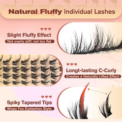 Eefofnn manga lash clusters spider look adds defined lashes for bold evenings.
