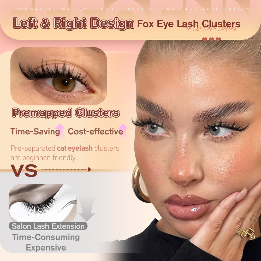 Eefofnn manga lash clusters vegan feather-soft design keeps lids comfortable.