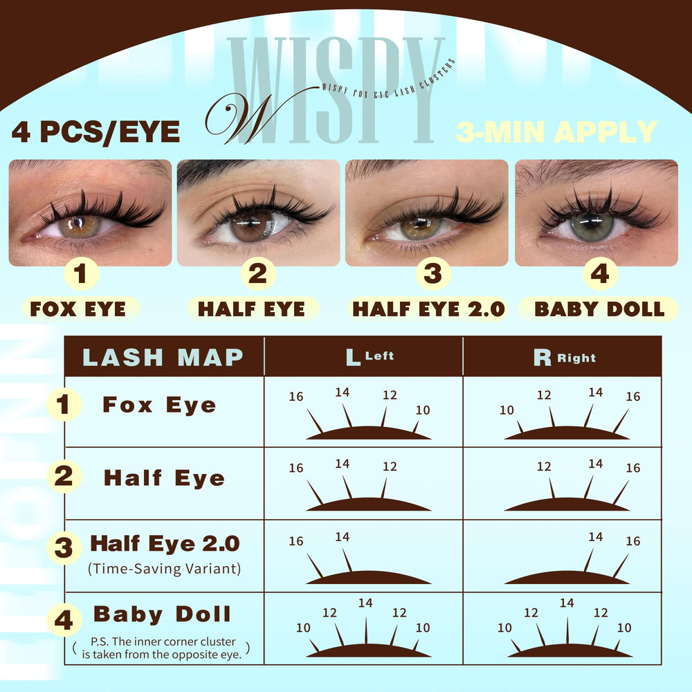 Eefofnn wispy clusters align with natural lashes for seamless everyday look