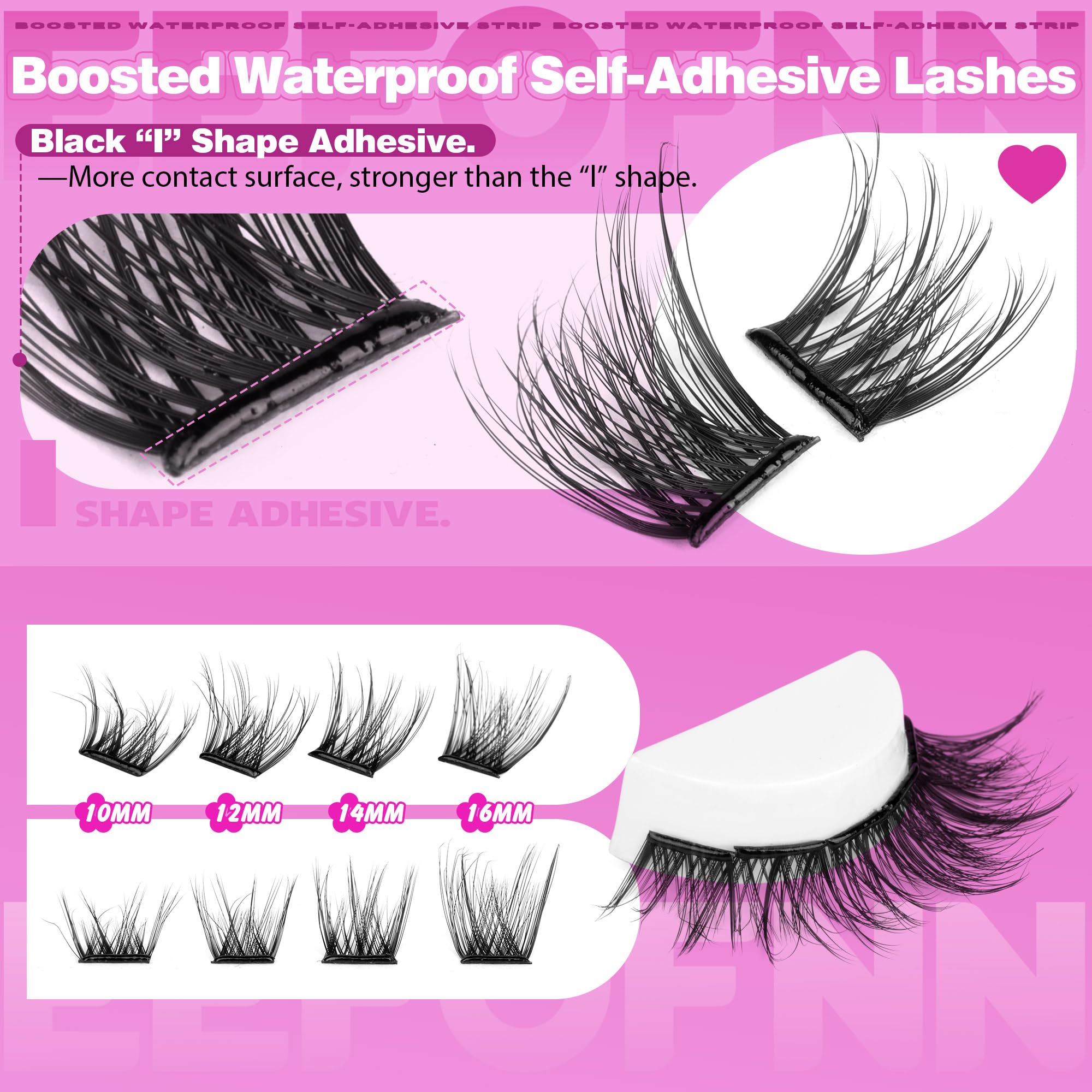 Eefofnn no-glue-needed application shows a mess-free routine.
