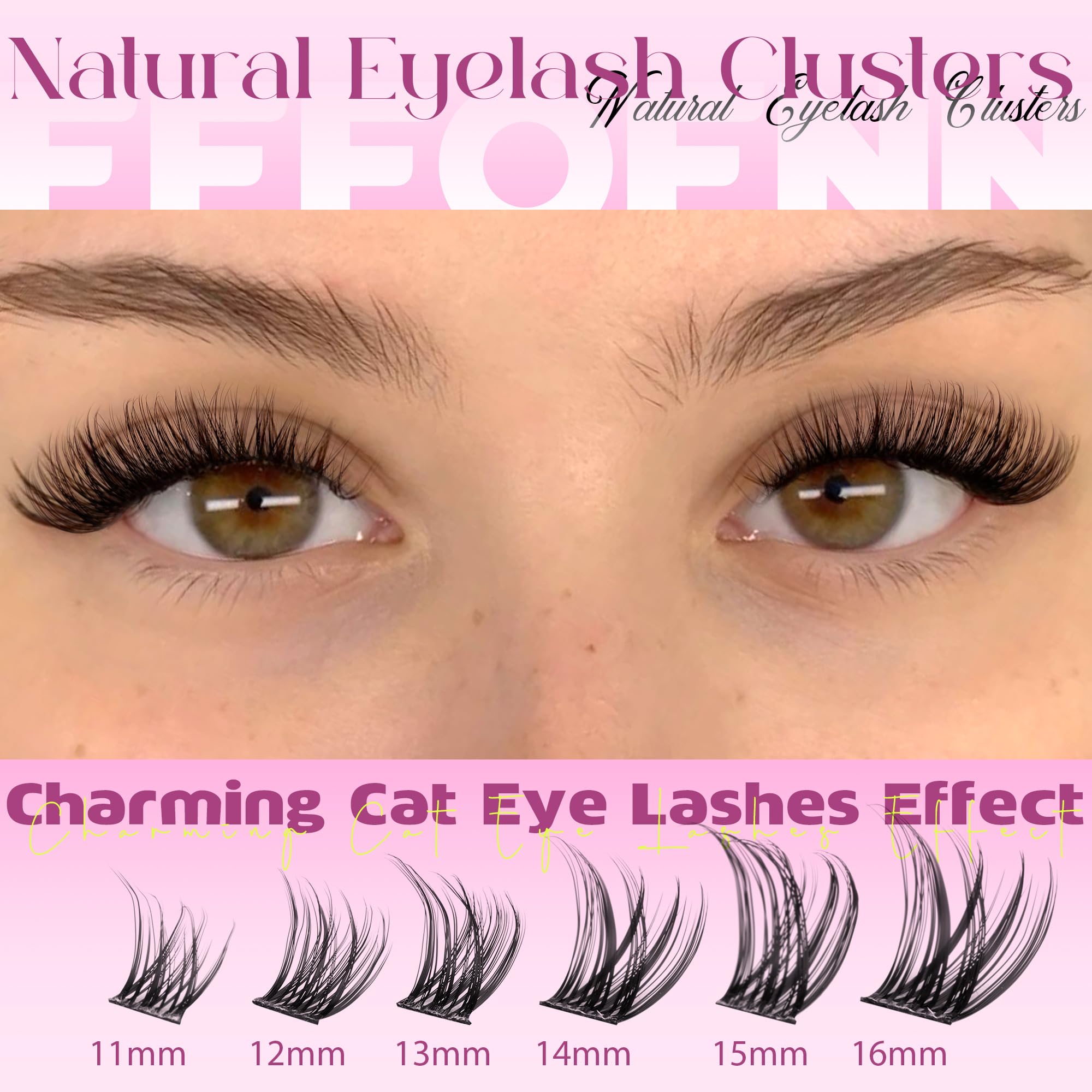 Eefofnn lashes reusable with long-lasting curvature and shape retention