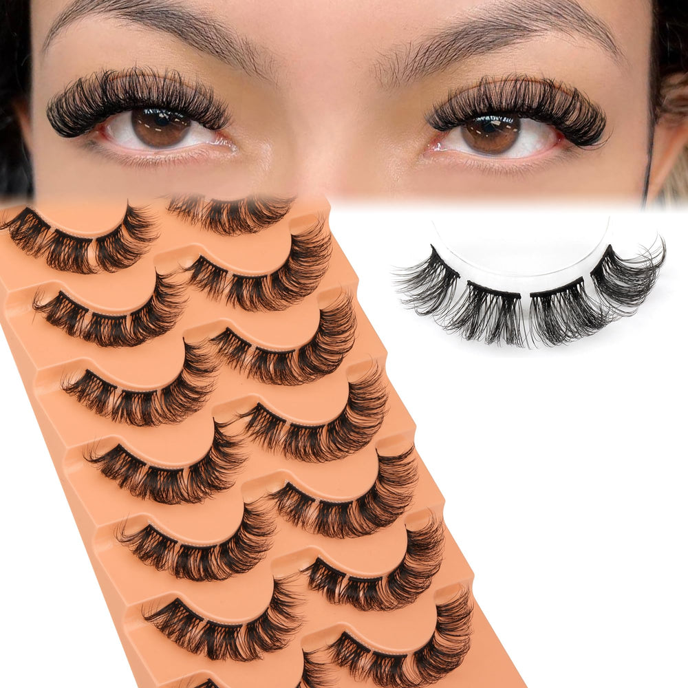 Eefofnn soft mink-like lash strips for lightweight wear