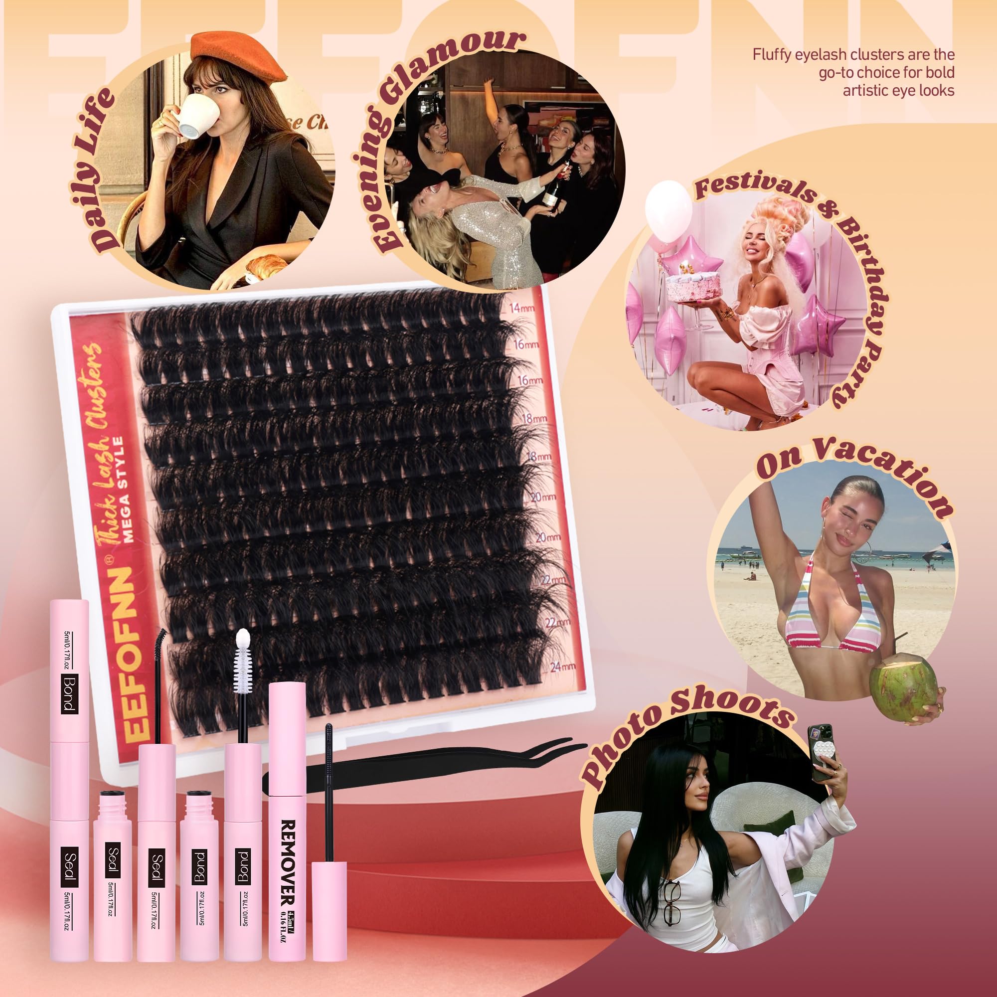 Eefofnn soft synthetic fibers keep lashes light and comfy