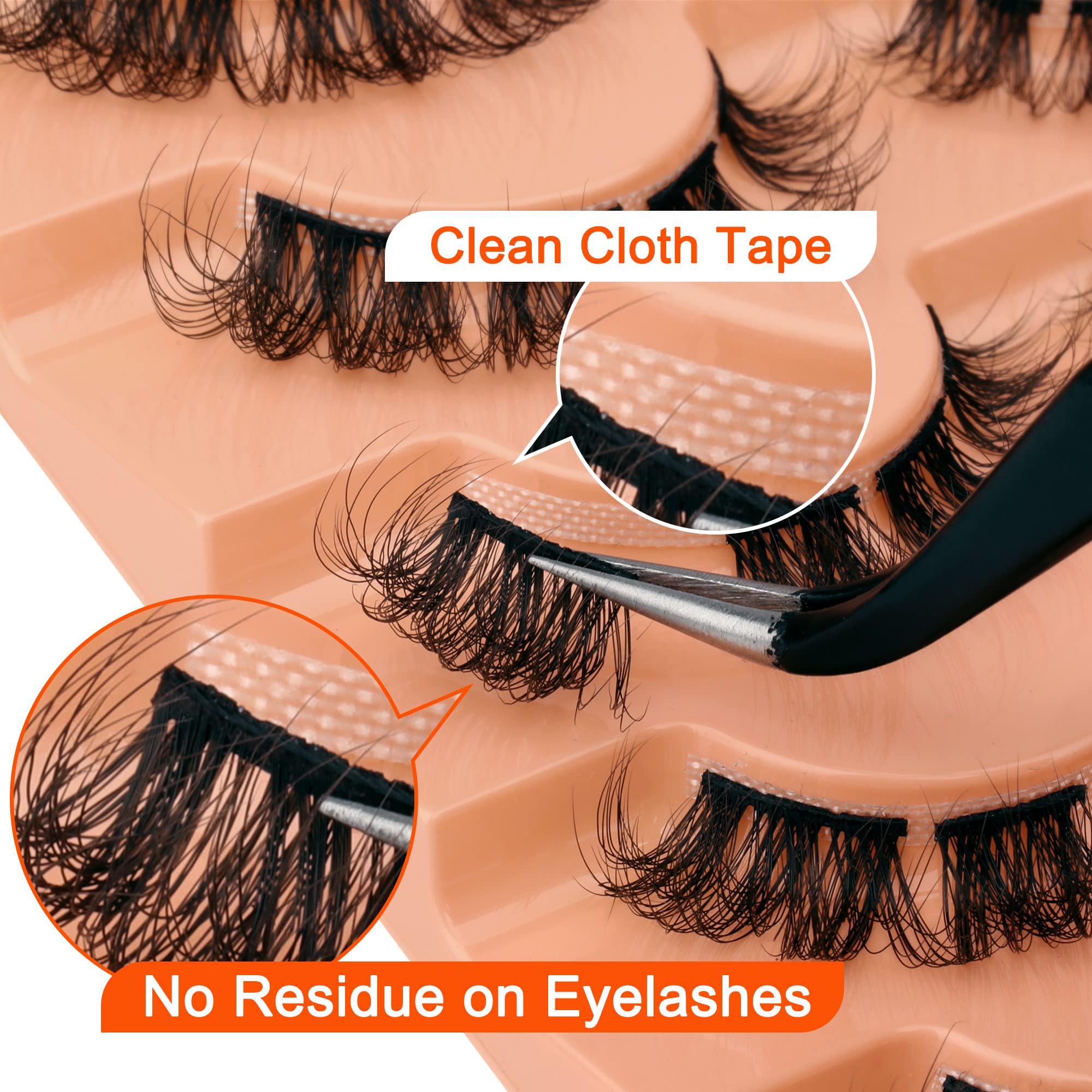 Eefofnn wispy eyelash extensions for daily natural enhancement.