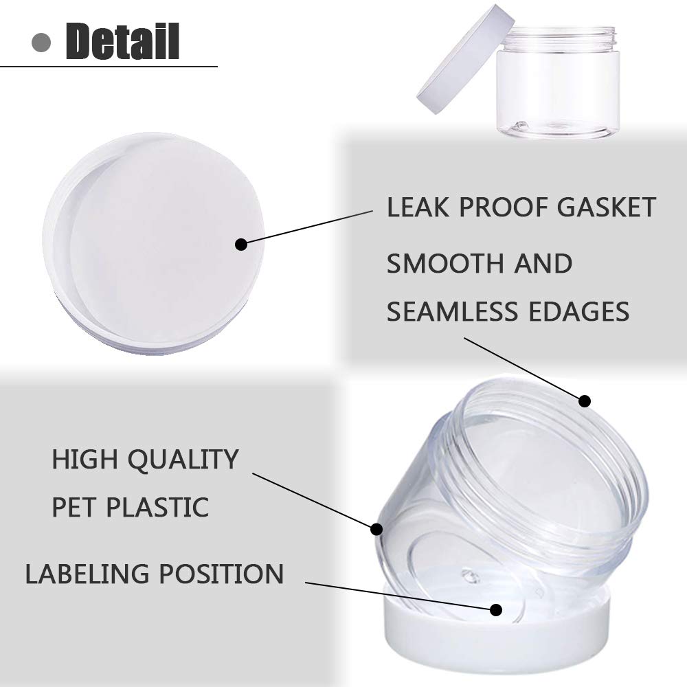 Eerrhhaq clear empty jars are durable for travel and daily use.