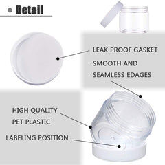 Eerrhhaq clear empty jars are durable for travel and daily use.