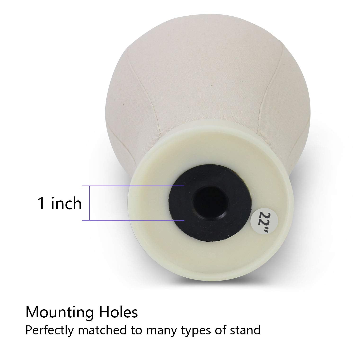 EERYA canvas block head 22-inch with mount hole for stands.