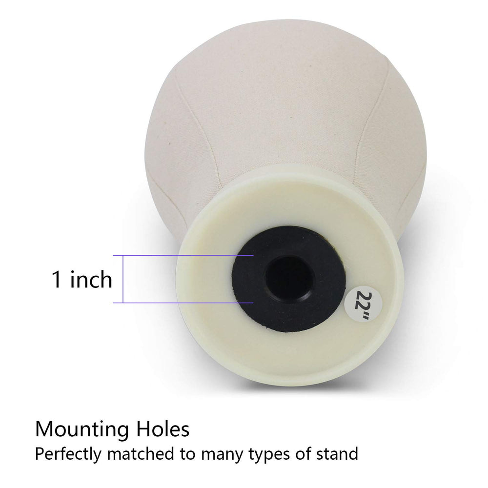 EERYA canvas block head 22-inch with mount hole for stands.