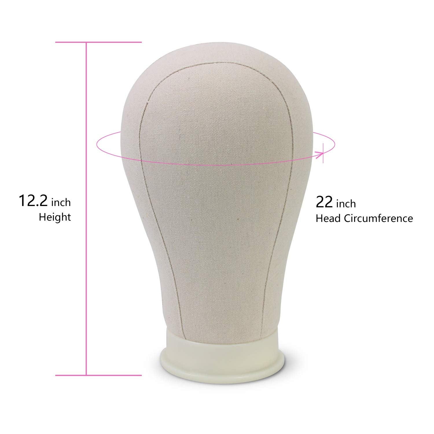 EERYA canvas block head 22-inch side view for profile shaping.