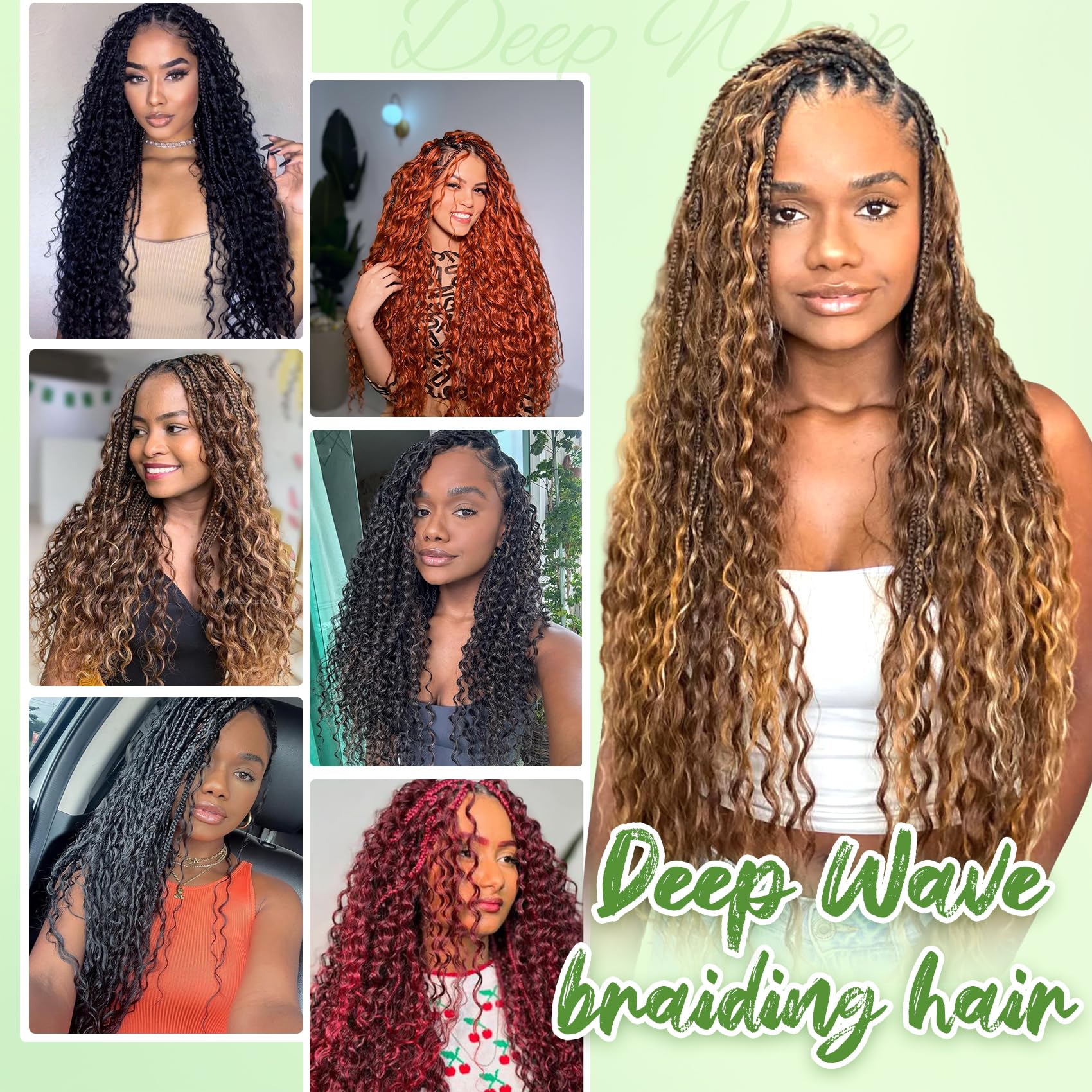 EERYA multi-color 18in crochet hair for customizable styles.