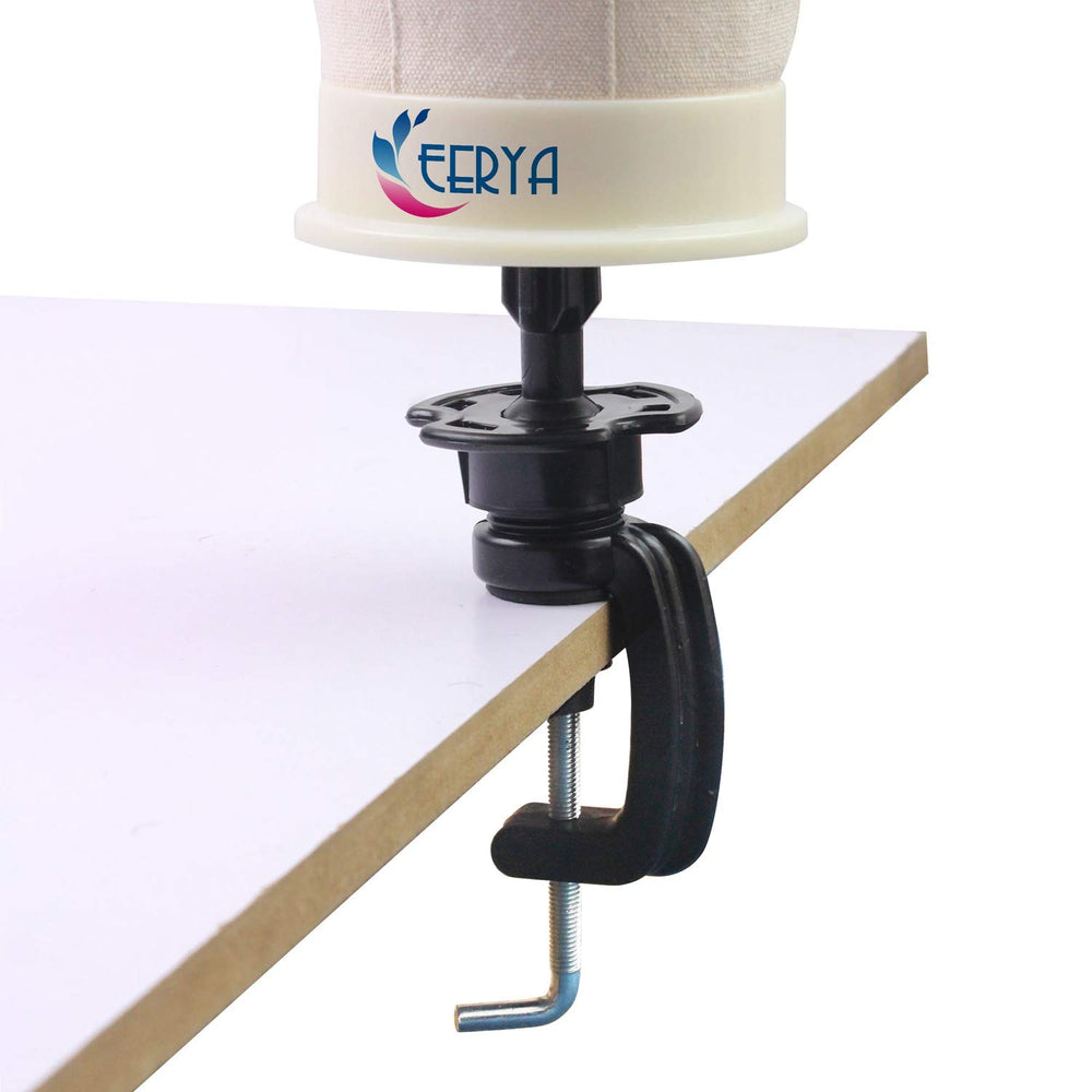 EERYA wig mannequin head stand featuring three-part assembly for fast setup.