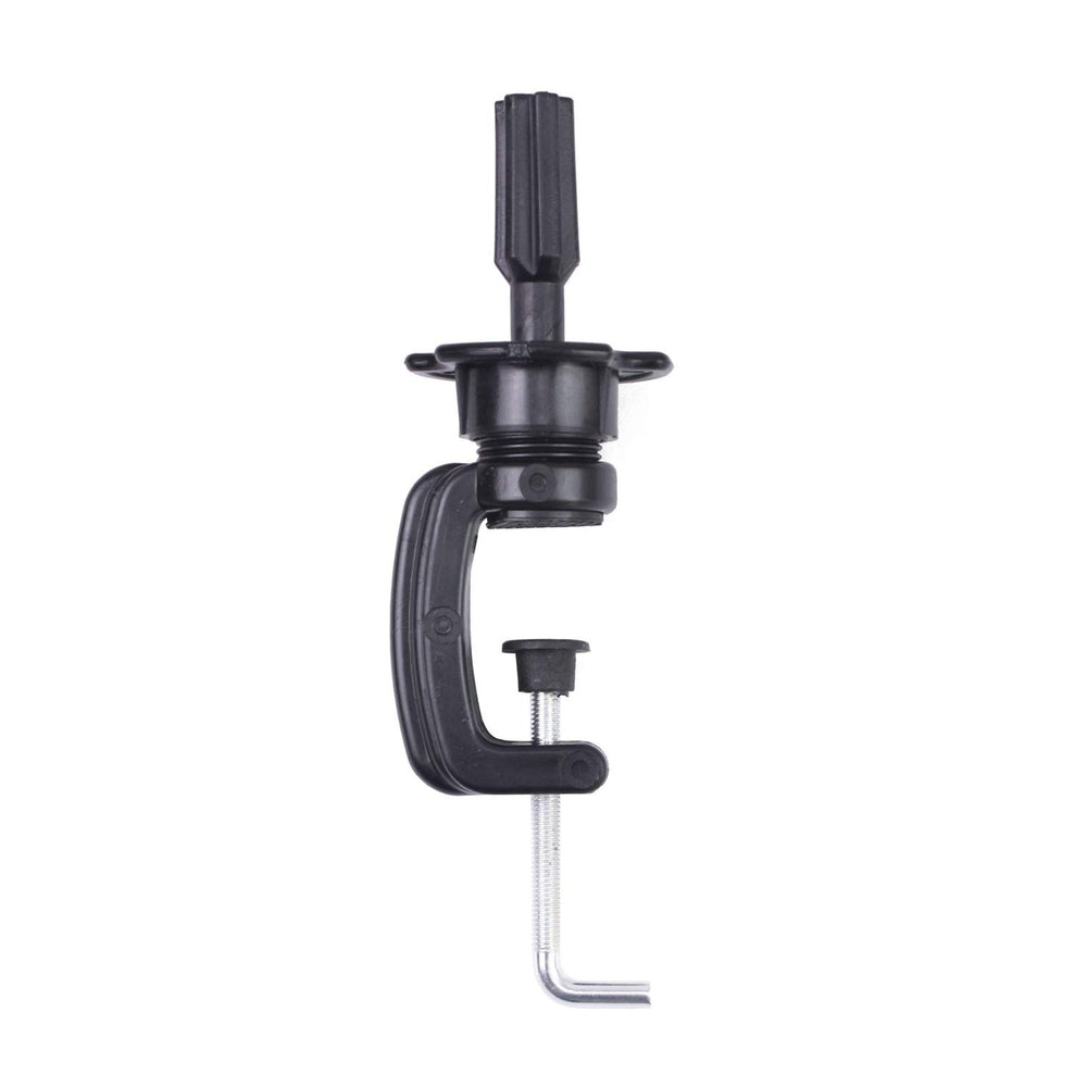 EERYA wig mannequin head stand with desktop clamp for secure wig styling.