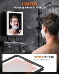 eeuuty heated shower mirror gen3 illuminated front with natural light