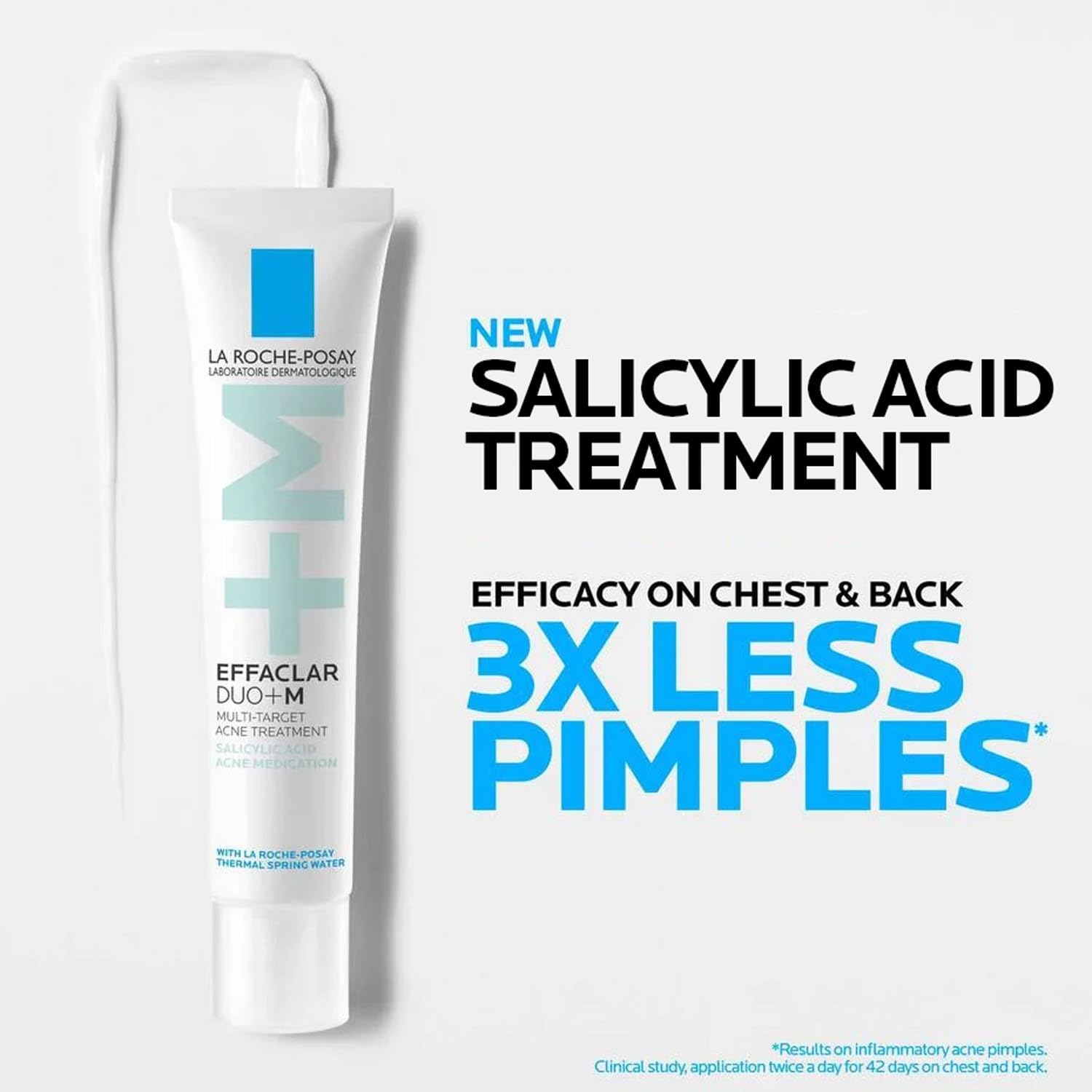 La Roche-Posay Effaclar gel-cream texture highlights hydrating, matte finish suitable for oily or combination skin.