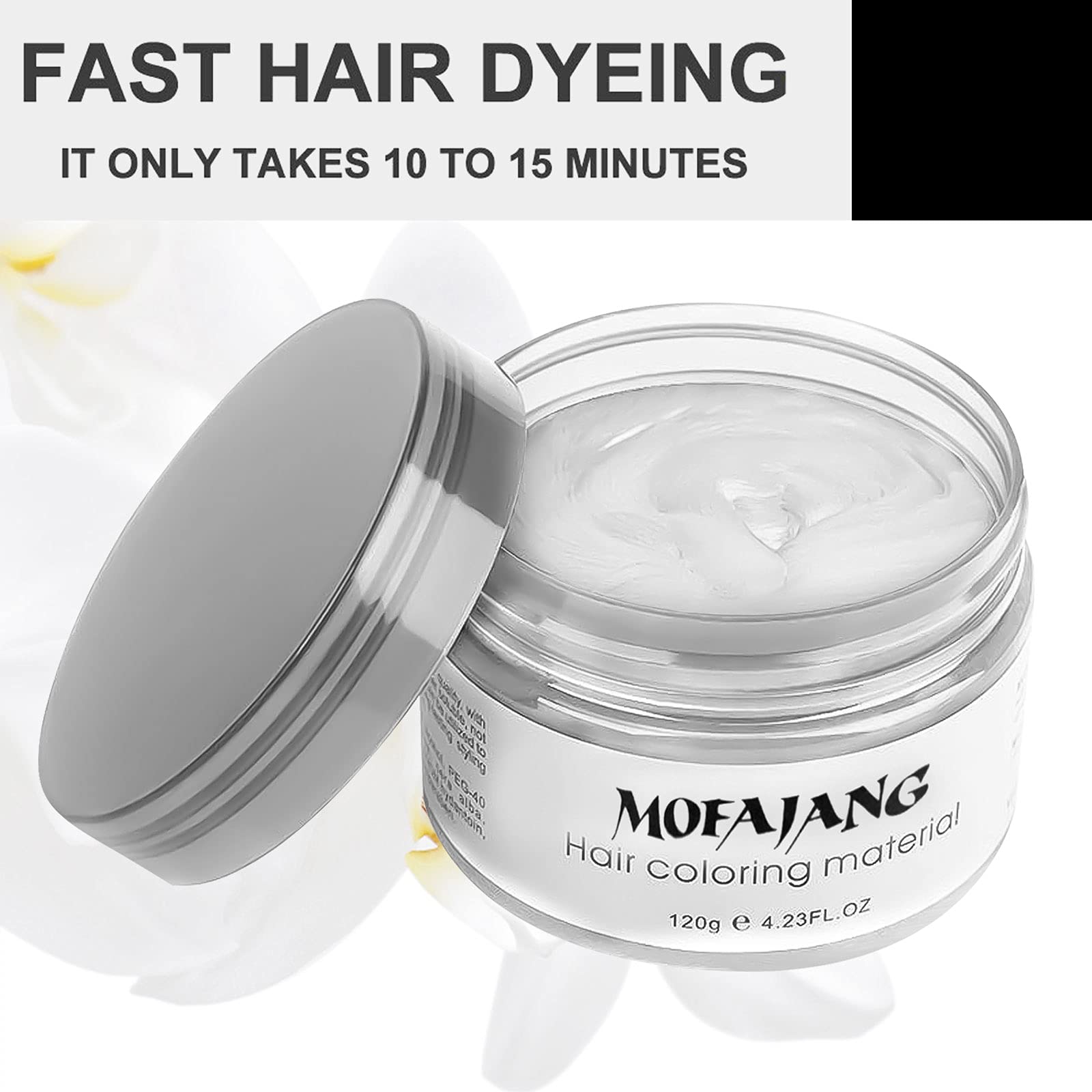 EFLY White hair wax being applied for quick color and sculpting