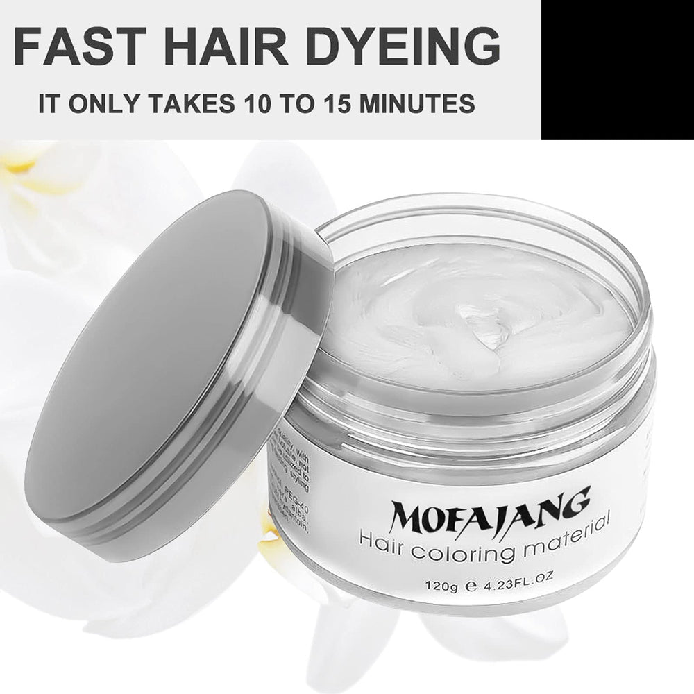 EFLY White hair wax being applied for quick color and sculpting