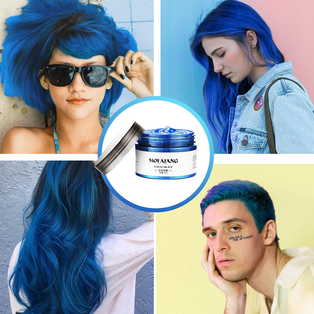 EFLY aerosol azul temporal para cabello - aplicación con las manos para peinado rápido y cómodo.