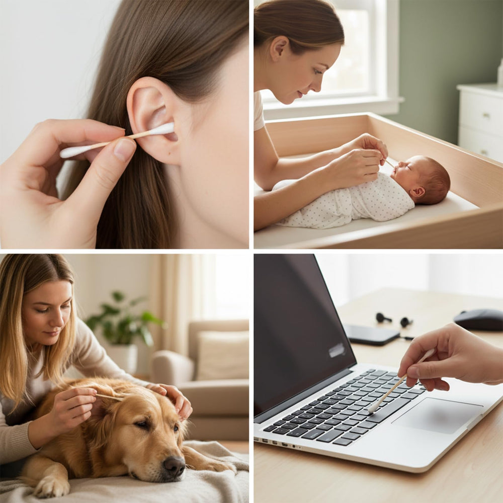 Egaageoi pure-soft cotton tips ensure soft grooming on sensitive skin.