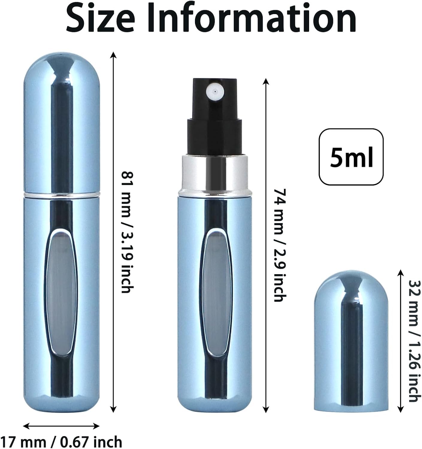 Egashow 5ml travel bottle bottom-fill design for quick refills on the go.