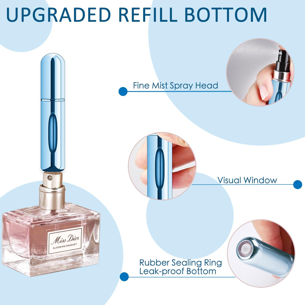 Egashow purse-ready perfume atomizers fit handbags for on-the-go spritzes.
