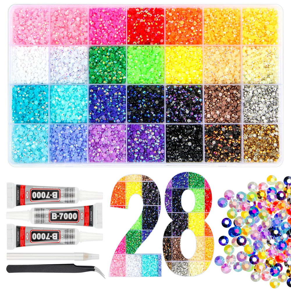 EGKamh piedras resina jelly 3mm para decoraciones brillantes en textiles