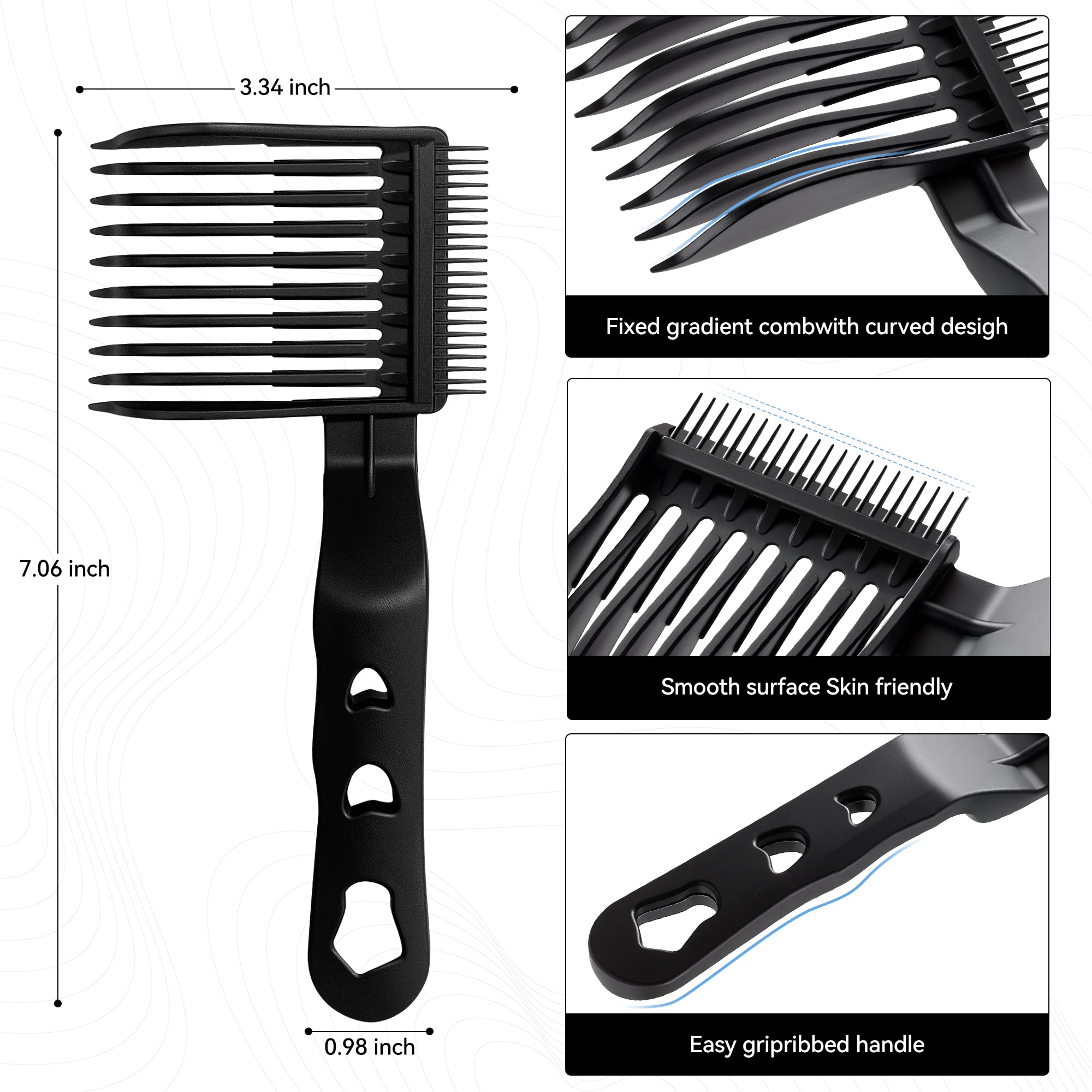 EHBELIF Blend Friend Fade Comb made from ABS plastic with heat resistance and anti-static properties