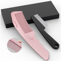 EHBELIF dandruff comb 2pc in pink box for easy grooming