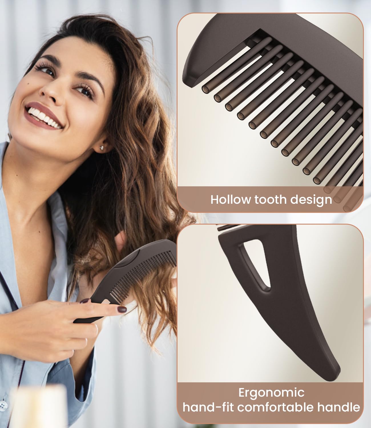 Ehbelif Stainless steel scalp brush is durable and easy to clean.