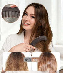Ehbelif Dandruff Comb hollow teeth collect hair, oil, and scalp debris.