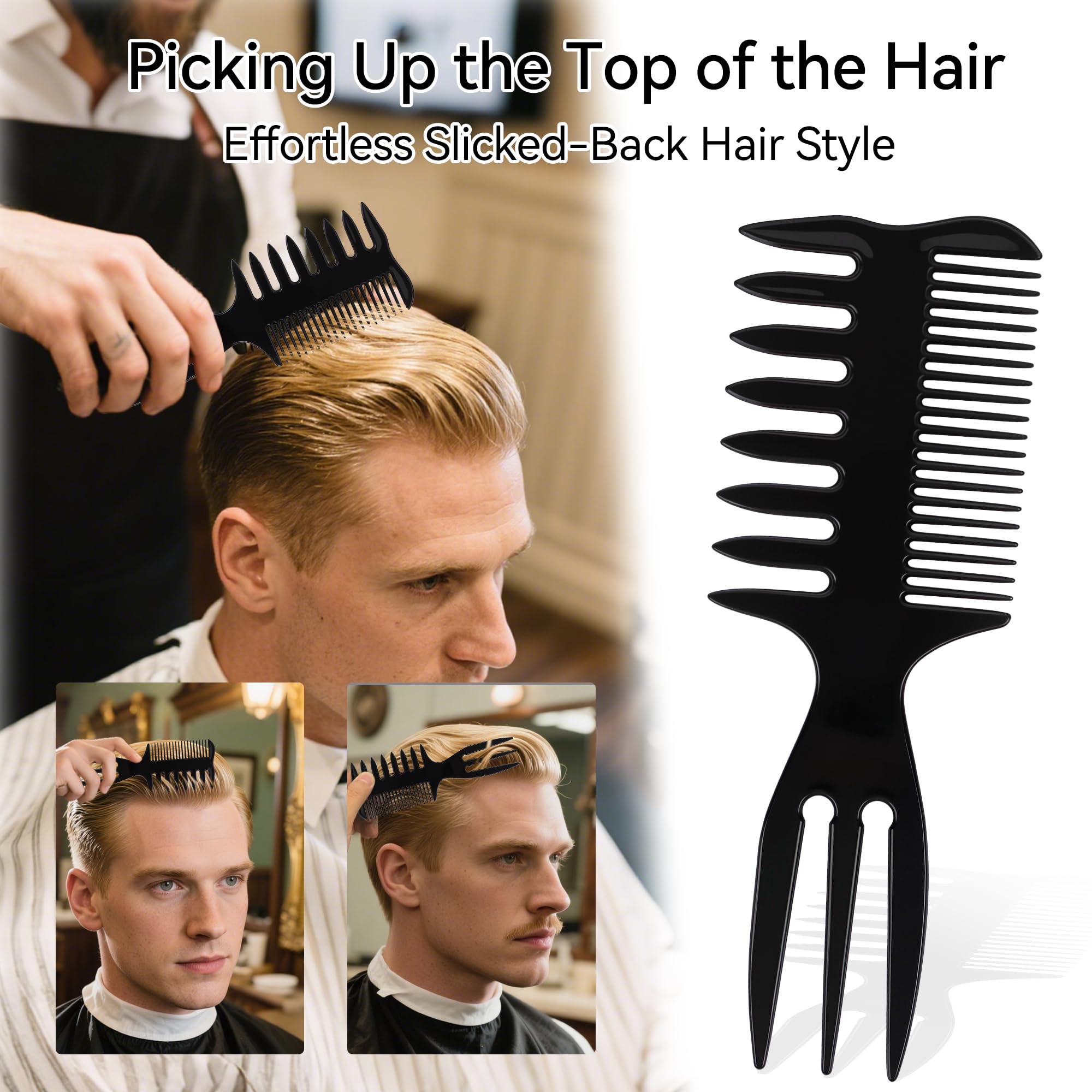 EHBELIF Fade Comb Set compact design suitable for travel and on-the-go touch-ups.