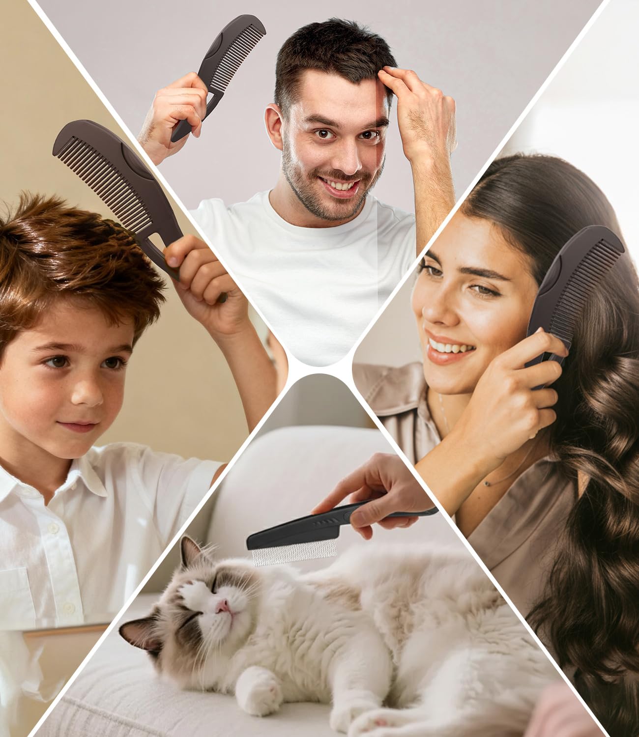 EHBELIF lice-cleaning-dandruff-comb shown being cleaned for easy maintenance