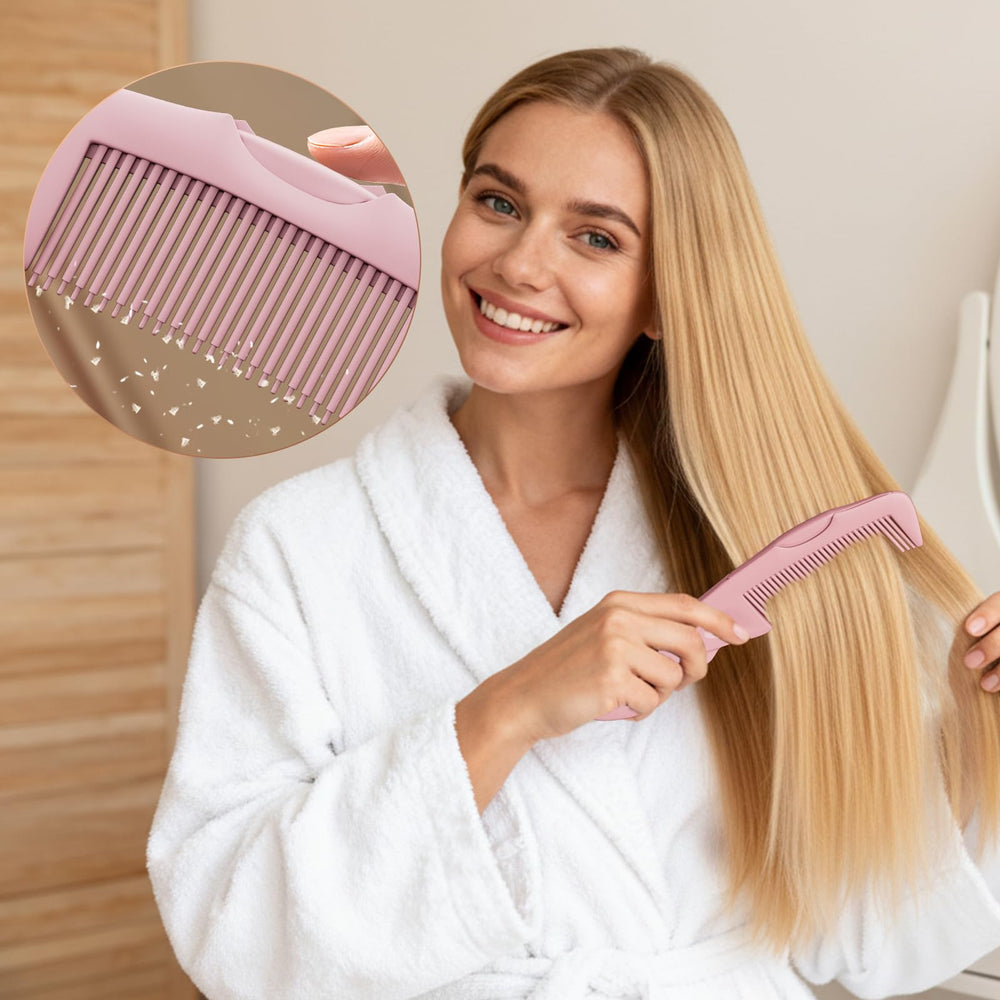 EHBELIF scalp comb with button for quick hair and flake collection