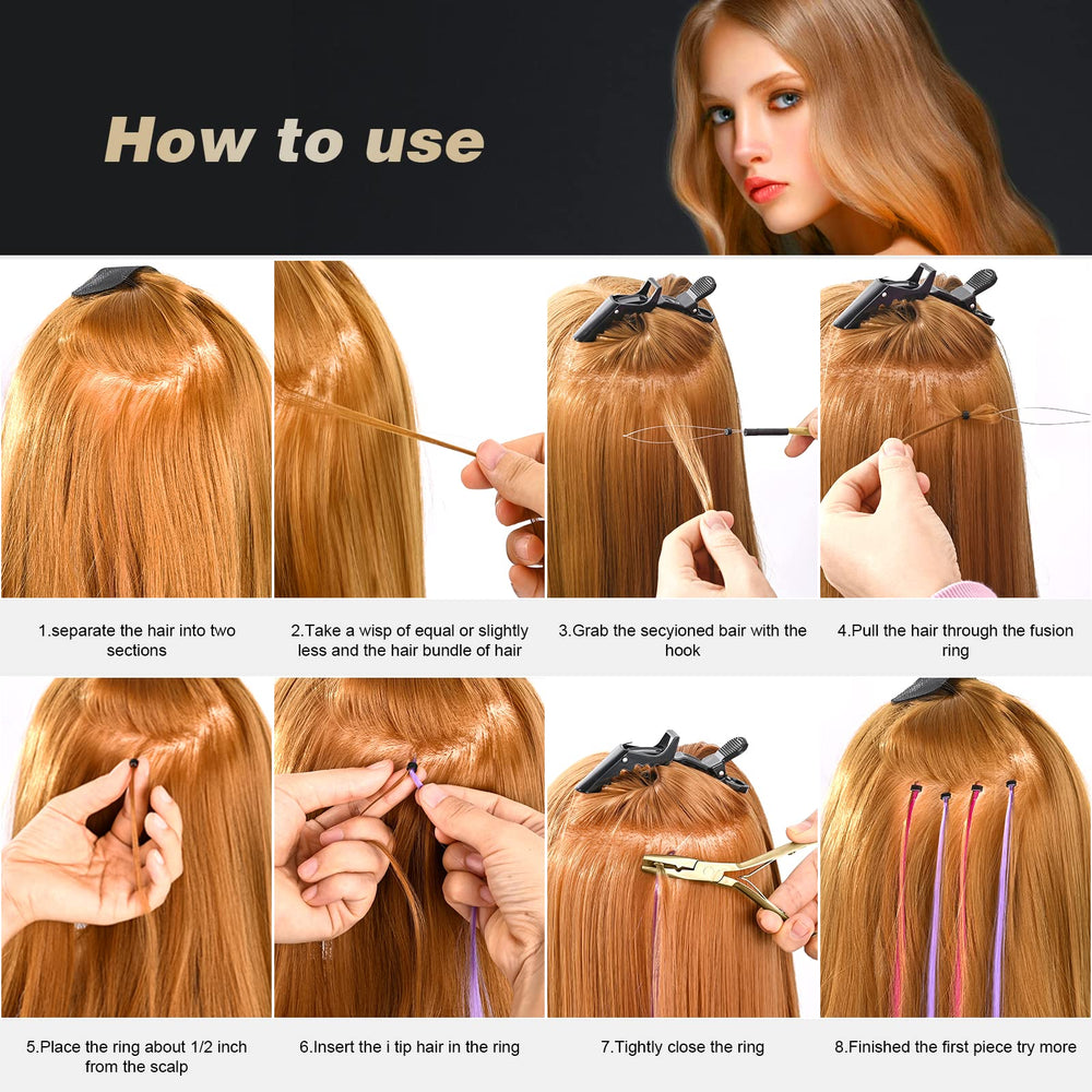 EHDIS professional hair-extension toolset for at-home edits