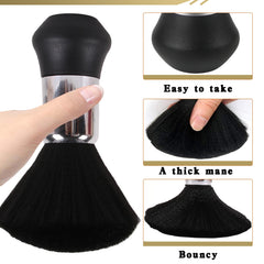 EHJYO neck duster with ergonomic black-silver handle for comfortable grip