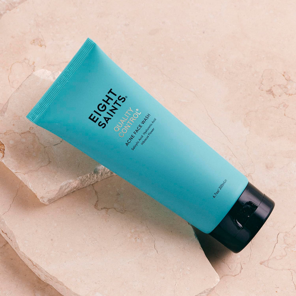 Eight Saints acne face wash lather close-up showing rich foam for effective cleansing