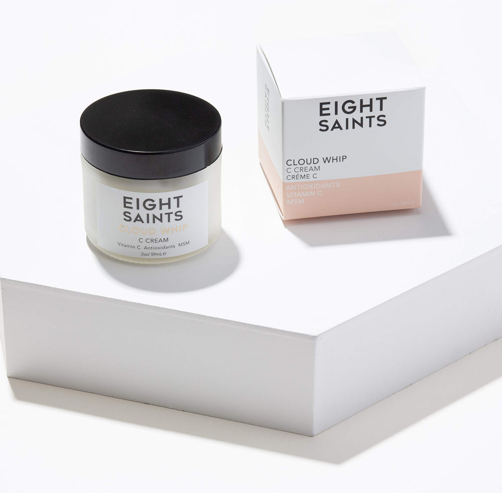 Eight Saints Cloud Whip jar front showing hydrating, lightweight texture for daily use
