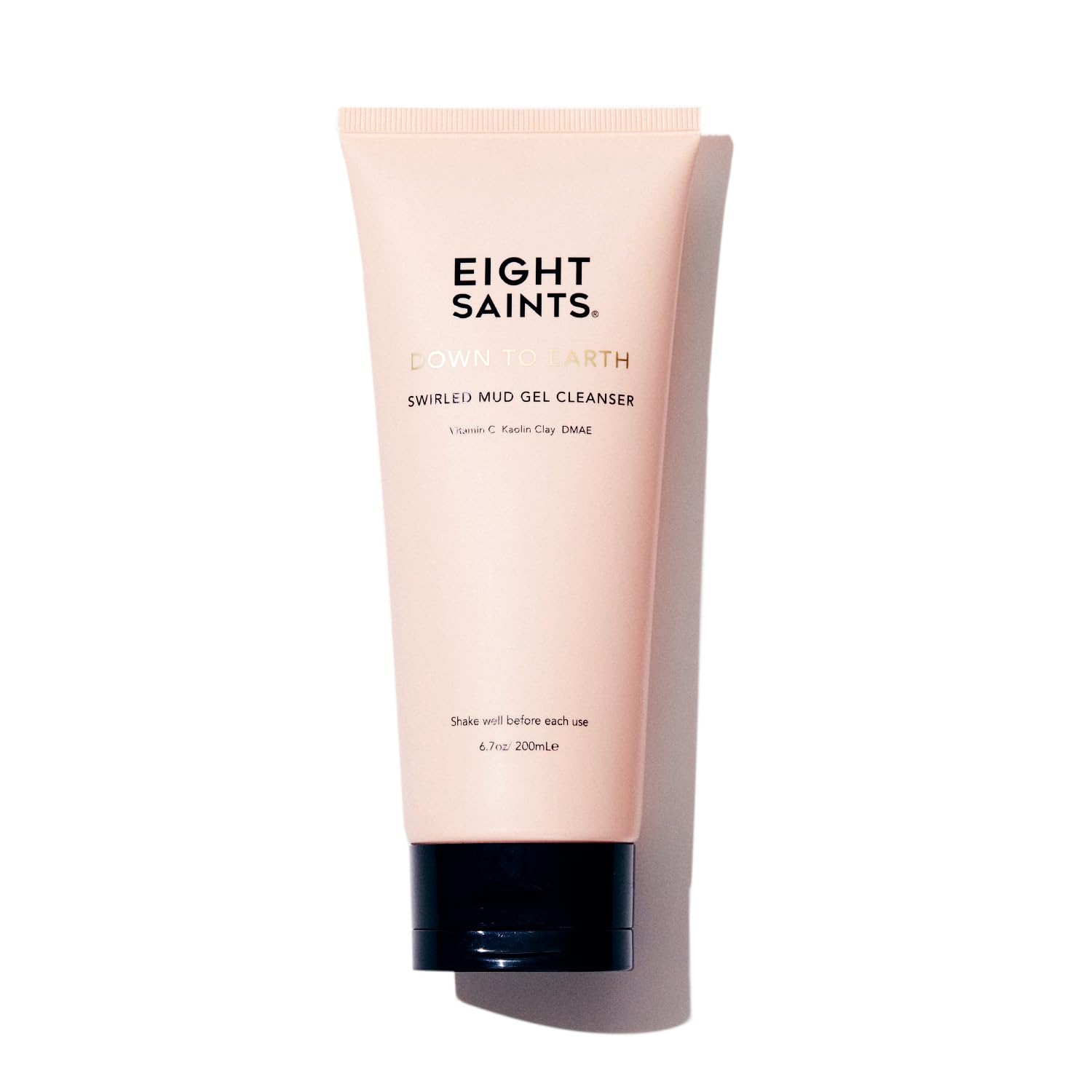 Eight Saints Down To Earth Mud Gel Face Wash bottle close-up for gentle cleansing.