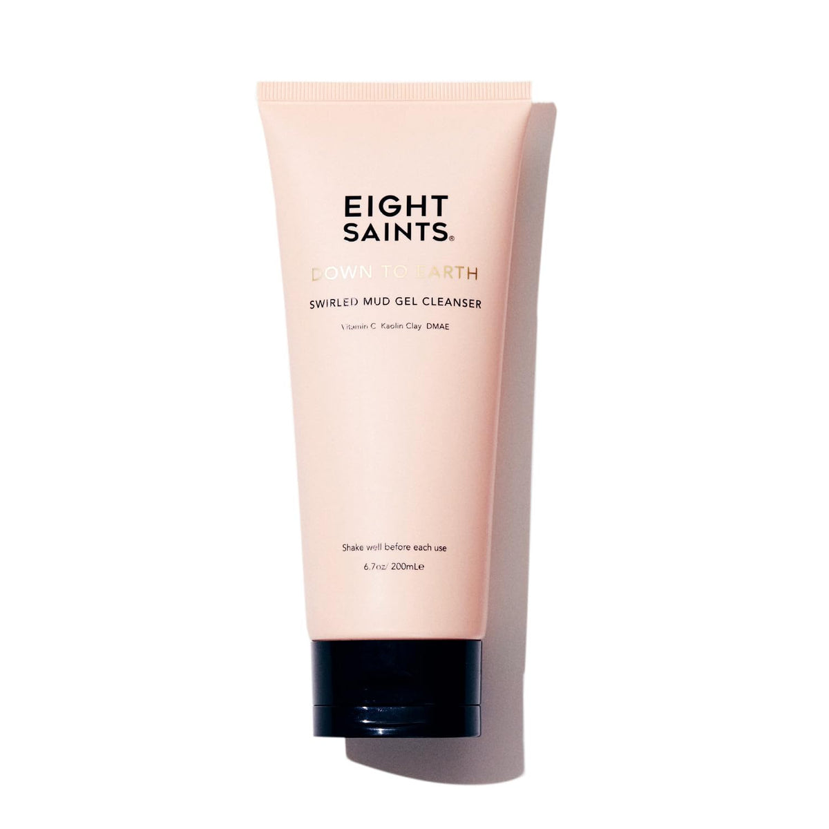 Eight Saints Down To Earth Mud Gel Face Wash bottle close-up for gentle cleansing.