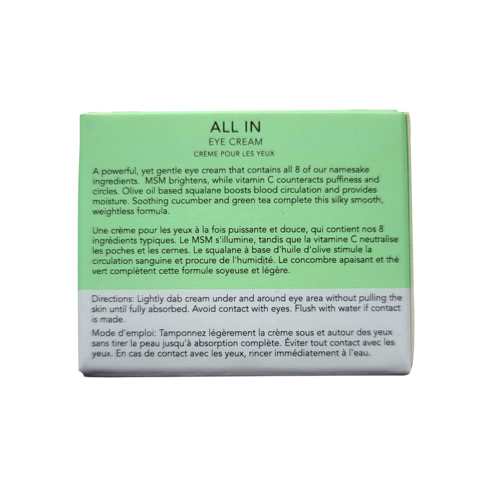 USA-made label and natural ingredients highlighted in Eight Saints Eye Cream.