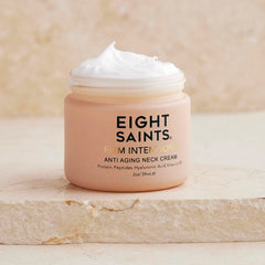 Eight Saints Firm Intentions neck cream application showing quick absorption