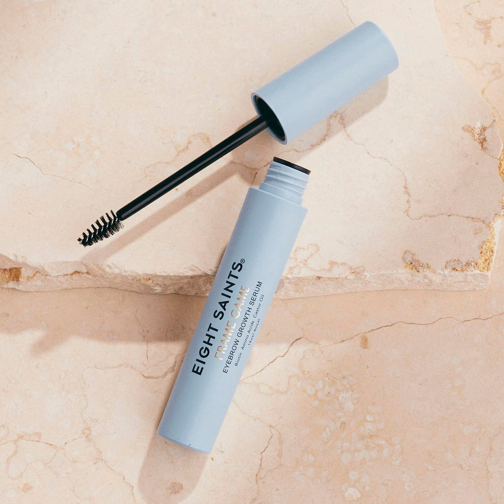 Eight Saints Frame Game Serum texture close-up highlights hydrating hyaluronic acid.